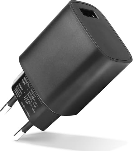 CELLONIC Caricatore USB da Muro per 1 USB Port 3A / 3000mA (220V - 240V) con 15W - 3A Alimentatore USB 1 Port Alimentazione USB Caricabatterie Veloce 1 Porte