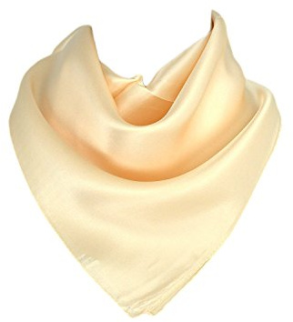 UK_Stone 100% Seide Unisex Einfarbig Bandana Schal Halstuch 50 * 50cm (Beige)