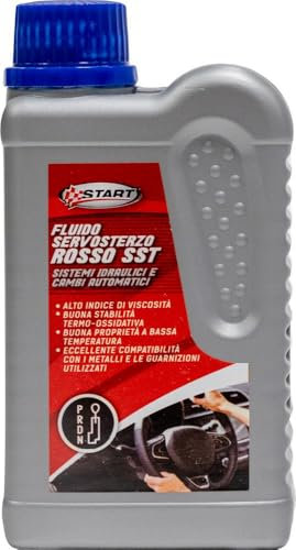 Start Fluido Servosterzo Rosso SST 250 ml – Olio Idraulico per Sterzo, Lubrificante Protettivo Antiusura, Additivo per Sistemi Idraulici Auto, Protezione e Prestazioni Durature