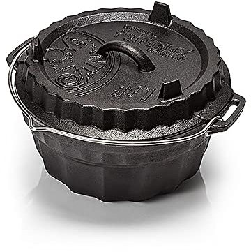 Petromax Unisex – Erwachsene Gugelhupfform Campinggrill, Schwarz, gf 1