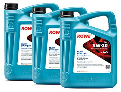 15 Liter (3x5L) ROWE HIGHTEC MULTI SYNT DPF SAE 5W-30 Motoröl Made in Germany