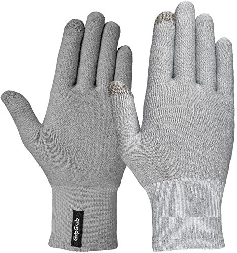 GripGrab Merino Liner Handschuhe Touchscreen Thermo Unterziehhandschuhe Fahrrad mit Merinowolle Radsport Alltag Wandern
