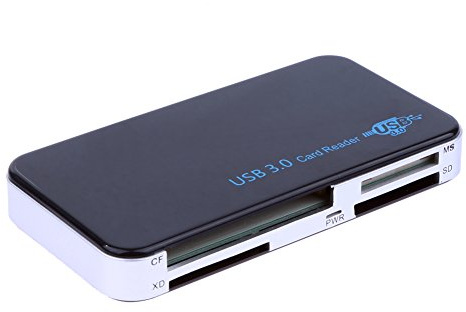 RGBS USB 3.0 SuperSpeed All-in-1 Multi Memory Card Reader for Compact Flash/Micro SD/SD/TF/CF/XD / M2 / MS Cards with USB 3.0 Cable Black
