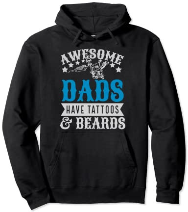 Papa Tatoueur Tatoué Barbes Fête Des Pères Tatouage Sweat à Capuche