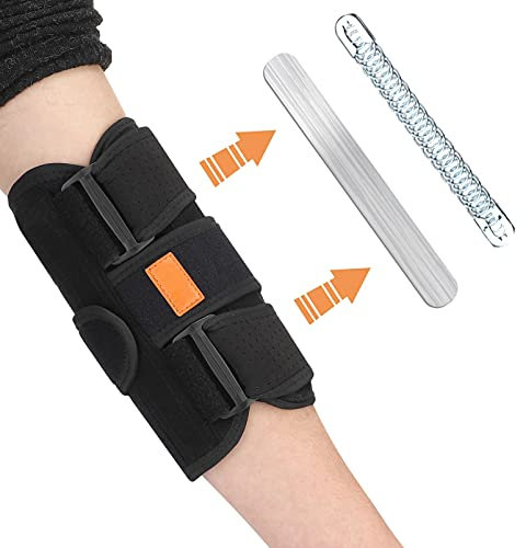 Exception Férula de codo cómoda codera – Soporte de túnel cubital para dormir o soporte de atrapamiento del nervio cubital, inmovilizador de codo nocturno para dolor de codo