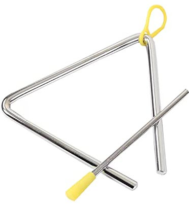 Triangel Musikinstrument, Triangel Percussion, Dreieck Instrument, Musikalisches Dreiecksinstrument mit Schlägel, für Schulkinder und Anfänger Beim Musizieren