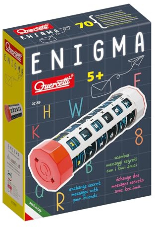Quercetti Enigma, Giochi Educativi 5 Anni Cifrario Segreto per Bambini 5+ per Scrivere e Decifrare Messaggi, Stimola Ragionamento Logico, Giochi da Tavolo Creativi, Idea Regalo Bambina 7 Anni