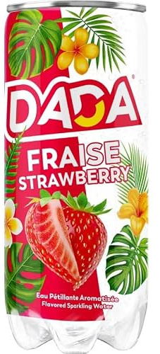 Dada Drinks - Boisson Fraîcheur à la Fraise 33cl, Éclatante et Rafraîchissante, Eau Aromatisée Naturelle - Le Lot De 4
