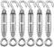Tenditore Acciaio Inox 304, 6 Pezzi M4 Tenditore a Fune, Tenditore Filo Regolabile Tenditori Gancio e Occhiello, Cavi in Acciaio Tenditori per Funi, Antenna, Installazione di Amache