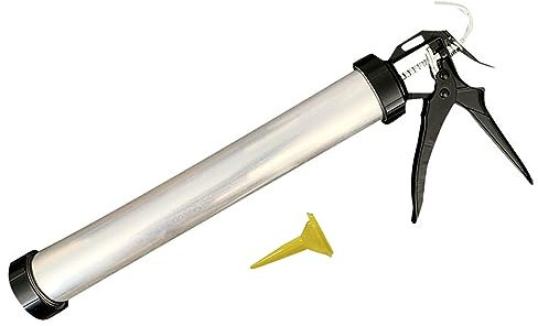 Mllepjdh Pistola de calafateo profesional con estructura metálica de ABS de 400 a 600 ml con relación de empuje fuerte para pistolas de calafateo manual