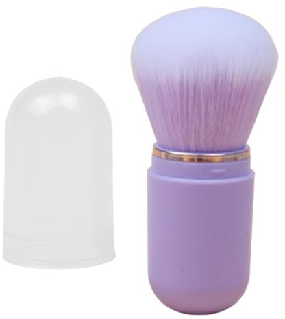 lyanny Pinceau à fard à joues rétractable, pinceau à poudre rétractable,Pinceau blush de voyage - Couvercle de fard à joues de maquillage Portable et Compact rétractable, poils souples inclus pour
