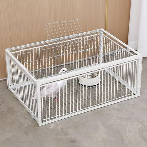 Hoixin Trampa para pájaros Jaula Trampa para pájaros Jaula Trampa Palomas Trampa para Animales con Dos entradas unidireccionales Fácil de Montar y Limpiar Material metálico(60x60x26cm)