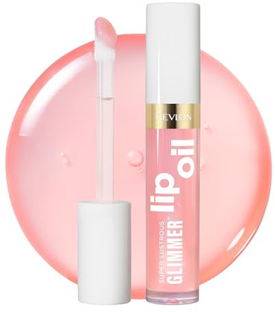 Revlon Super Lustrous Glimmer Lip Oil – Hydrating Lip Gloss Oil with Plant-Based Squalane, Conditioning Shine, Non-Sticky Cushion Feel, Plumping Gloss Finish, Candy Hearts