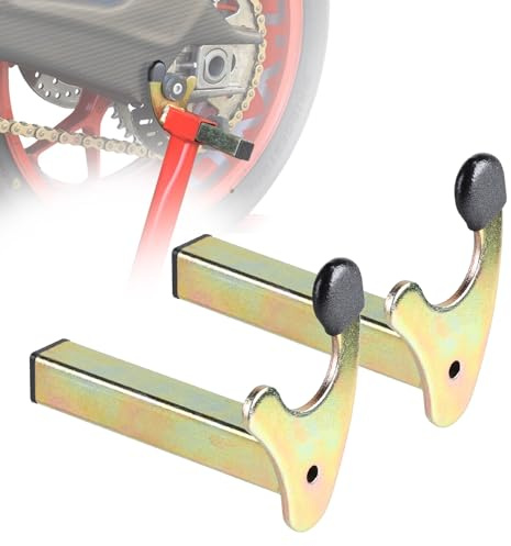 EFUTURETIME 2 Piezas Adaptadores para Caballete Trasero de Moto Universal, Soporte de Basculante de Moto 20 X 20 X 118 mm, Mantenimiento de Garaje, Limpieza de Moto, Forma de U