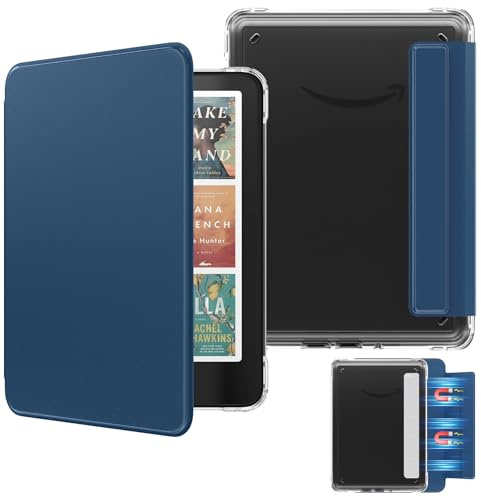 MoKo Magnetische Hülle für Kindle Paperwhite 12. Gen & Colorsoft,Meerblau | Abnehmbare,7Kindle Paperwhite 2024, Ultra-durchs.Rücks, kratzfest, Leichtes Schutzhüllend. mit autom. Ein-/Ausschaltfunktion