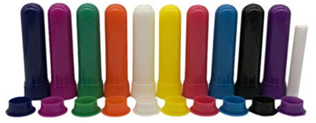 12 StüCk Naseninhalator RöHrchen Mit Docht, NachfüLlbare ÄTherische ÖL Tuben FüR Aromatherapie, Tragbare Nasen Inhalatoren FüR DuftöLe Und Gesundheitspflege (Mischfarbe)