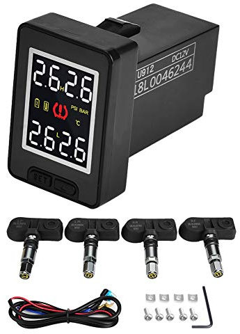 EBTOOLS para sistema de control de presión de neumáticos tpms TPMS para coche con 4 sensores internos, sistema de control de presión de neumáticos TPMS con 4 sensores internos