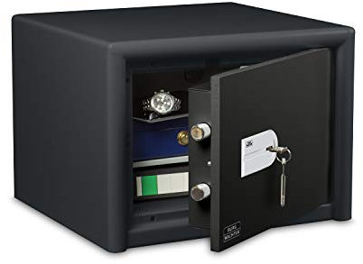 Burg-Wächter Möbeltresor mit Schlüssel, Combi-Line, Sicherheitsstufe S2, Feuerschutz LFS 30 P, VdS-geprüft, 27 l, 55 kg, CL 420 K, Schwarz