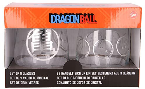 Stor Lot de 2 verres en verre 510 ml Dragon Ball, unique, standard