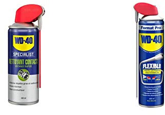 Nettoyant Contacts WD-40 Specialist - Formule non-conductrice adaptée pour composants électroniques sensibles. 400ml & Produit Multifonction • Flexible • Sans Silicone • Non Conducteur • 600 ML