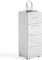 Newroom Kommode Weiß Hochglanz Badschrank Modern - 30x80x31 cm (BxHxT) - Standschrank Badezimmermöbel - [Floyd.one] Bad Badezimmer