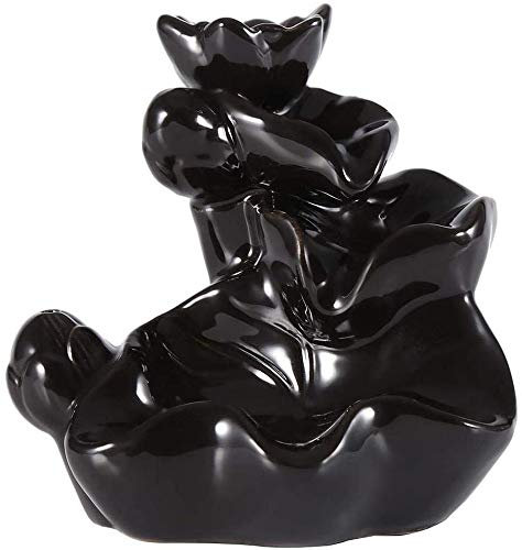Skulptur-Ornament, Lotusblume, Rückfluss-Räuchergefäß, Flasche, Porzellan-Statue, Retro-handgefertigter Porzellan-Keramik-Räucherstäbchenhalter