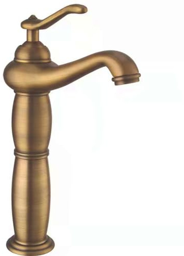 Miscelatore Bagno Vintage Rubinetto Per Lavabo Da Appoggio Rubinetto Lavandino Bagno Miscelatore Monocomando Lavabo Misto Caldo E Freddo Tutto In Rame,Antico,alto