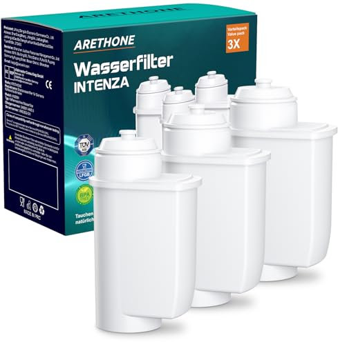 ARETHONE Wasserfilter für Siemens EQ Series, EQ3/EQ6/EQ9, EQ500, S700, Wasserfilter Kaffeevollautomat für Bosch Vero, TZ70003/TCZ7003/467873, Siemens 3200, Neff C77V60 Series (3 Stück (1er Pack))