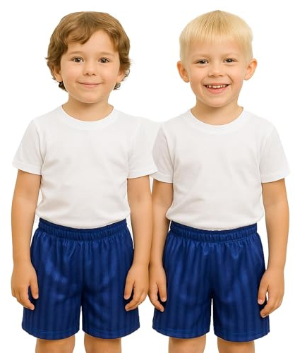 A2Z 4 Kids Flickor Pojkar Skugga Rand PE Shorts Sport Paket om 2 Fotboll - Shadow Shorts 2 Pack Navy 5-6