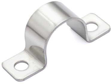 FamlTol 3/4 Inch Stainless Steel Conduit Clamps 2 Hole Pipe Clamps U Bracket Conduit Fixing Clips, Universal Clamp for Cylindrical Components - Fits OD 20 mm (Approx.3/4) | 20 Pcs