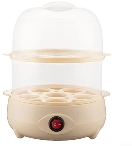 Mini cuiseur vapeur à œufs avec anti-brûlure à sec et arrêt automatique, capacité de 5 œufs en une seule couche, design compact pour une préparation rapide du petit déjeuner à la maison (jaune-2)
