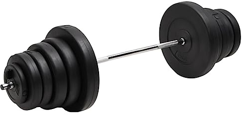Teenpull Langhantel mit Gewichten 90 kg verchromter Stahl, 140 cm Langhantelstange, 5-15 kg Gewichtsscheiben, Sternverschluss, vielseitig für Krafttraining, Muskelaufbau, Homegym, Fitness Workout