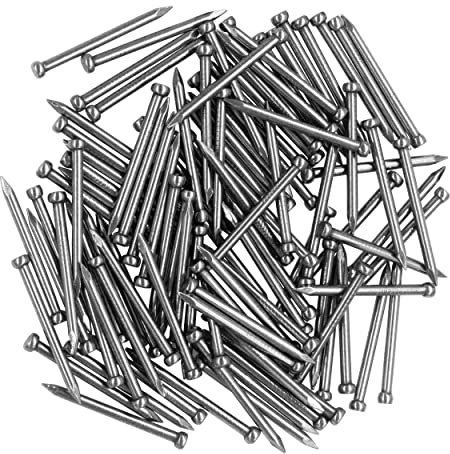 OMOTOOL Hardware Kohlenstoffstahl-Nägel-Sortiment-Set (100 Stück), verzinkte Nägel zum Aufhängen von Bildern und Holzbearbeitung, Beton Stahlnägel für Fußleisten und Holzbearbeitung (30mm)