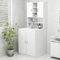 Tidyard Armario de Lavadora Armario Superior Armario de Baño Mueble de Almacenamiento Armario de Almacenaje de Baño Moderno Blanco 70,5x25,5x90 cm