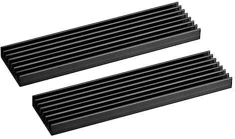 sourcing map 2 Pack M.2 22110 Nvme SSD Kühlkörper Kühler mit Thermische Pad Legierung Aluminum Hitze Spülbecken Kühlung Spülbecken für PC 100x22x30mm Schwarz