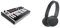 AKAI Professional MPK Mini MK3 – 25 Key USB MIDI Keyboard Controller with 8 Backlit Drum Pads & Sony WH-CH520 | Cuffie Wireless, Connessione Multipoint, con Microfono