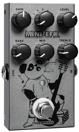 Mini-Gitarren-Effektpedal, Metall-Design, 9 Töne, 3-Band-EQ, Warme, Helle Töne, True Bypass, DC9V-Netzteil, Gitarren-Sound-Pedal