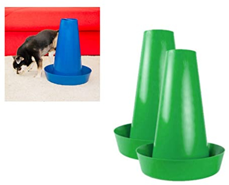 PIPPi WC für Rüden – Hundetöpfchen für den Innen- und Außenbereich – Waschbare Urinalsäule – Alternative zur Hundetrainerunterlage – Set mit 2 – Grün