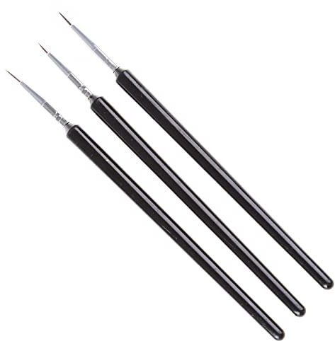 3-teiliges Kunstpinsel-Set, Fineliner, Streifenpinsel für Striche, Malen, Mischlinien, für Kunst