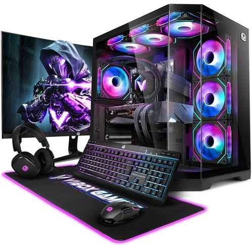 Vibox IX-617 PC Gaming Completo • Monitor 27 • AMD Ryzen 7 7800X3D 5.0GHz • AMD Ryzen RX 9070 XT 16GB • 32GB 5600MHz DDR5 RAM • 1TB SSD • Windows 11 • WiFi