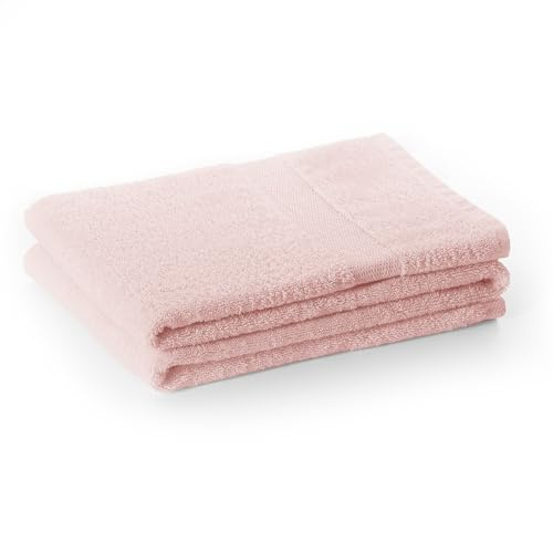 DecoKing Handtuch 50x100 cm Baumwolle Qualität 525g/m² Hellrosa rosa saugfähig Marina