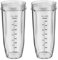 Pièce de Rechange pour Gobelet pour Ninja Robot de Cuisine Auto-iQ CB350EU BN800EU BN750EU BN495EU BN751 BN801 BL480, Mixeur Blender Bol en Verre Ninja, Cup Tasse Accessoires Nutri Ninja - 2 Paquets