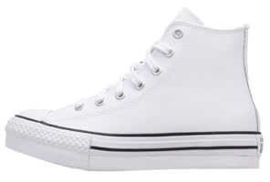 Converse Chuck Taylor all Star Eva Lift Leather, Sneaker Unisex-Vuxen, White Natural Ivory Black, 36 EU