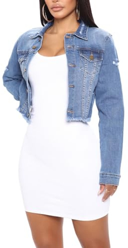 SheKiss Button Denim Jean Jacket for Women