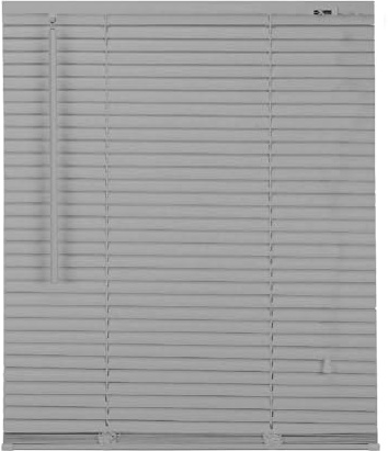 APEX FURNISHINGS PVC Venetian Blinds - 25mm Slats Easy Fit PVC Window Blinds Child Safe Fittings Trimmable curtains Windows Shutters for Home Office (Grey 105W x 213L cm)