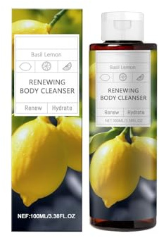 Set de Cuidado Corporal Albahaca y Limón - Limpiador Revitalizante 100 ml + Loción Suavizante 100 g | Limpieza suave, fragancia duradera e hidratación profunda