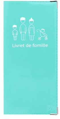 Etui livret de famille (Vert d'eau) - Fabrication française