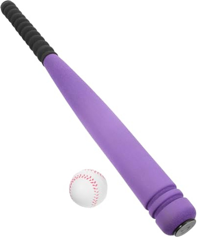 NOLITOY Béisbol de Esponja Resistente para Juguete al Aire con Bate y Pelota de Goma Juego Interactivo para Desarrollo Coordinación y Diversión Infantil Color Aleatorio Color Aleatorio