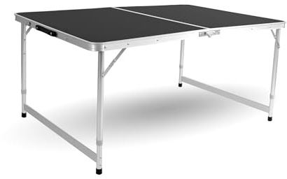 CREVICOSTA QUALITY MARK MARCAS DE CALIDAD - Mesa de Camping Plegable Rectangular 120x80 cm con Asa de Transporte