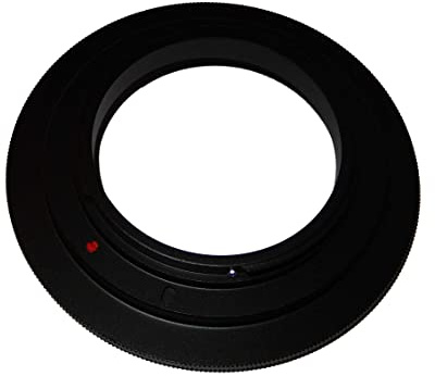 vhbw 77 mm retroadapter kompatibel med Canon EOS Rebel XTI-kamera – vändring för 77 mm objektiv